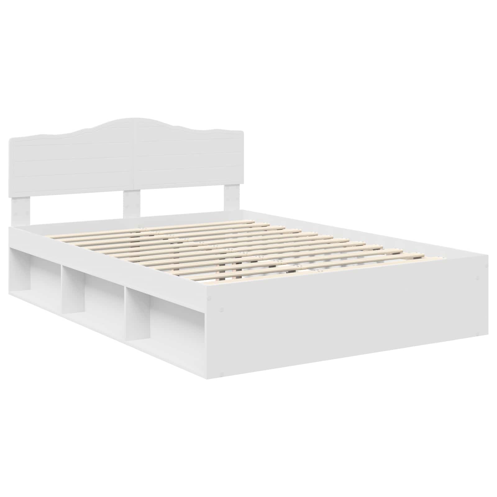 Struttura del letto Bianco 160 x 200 cm Pino massello | homemem39