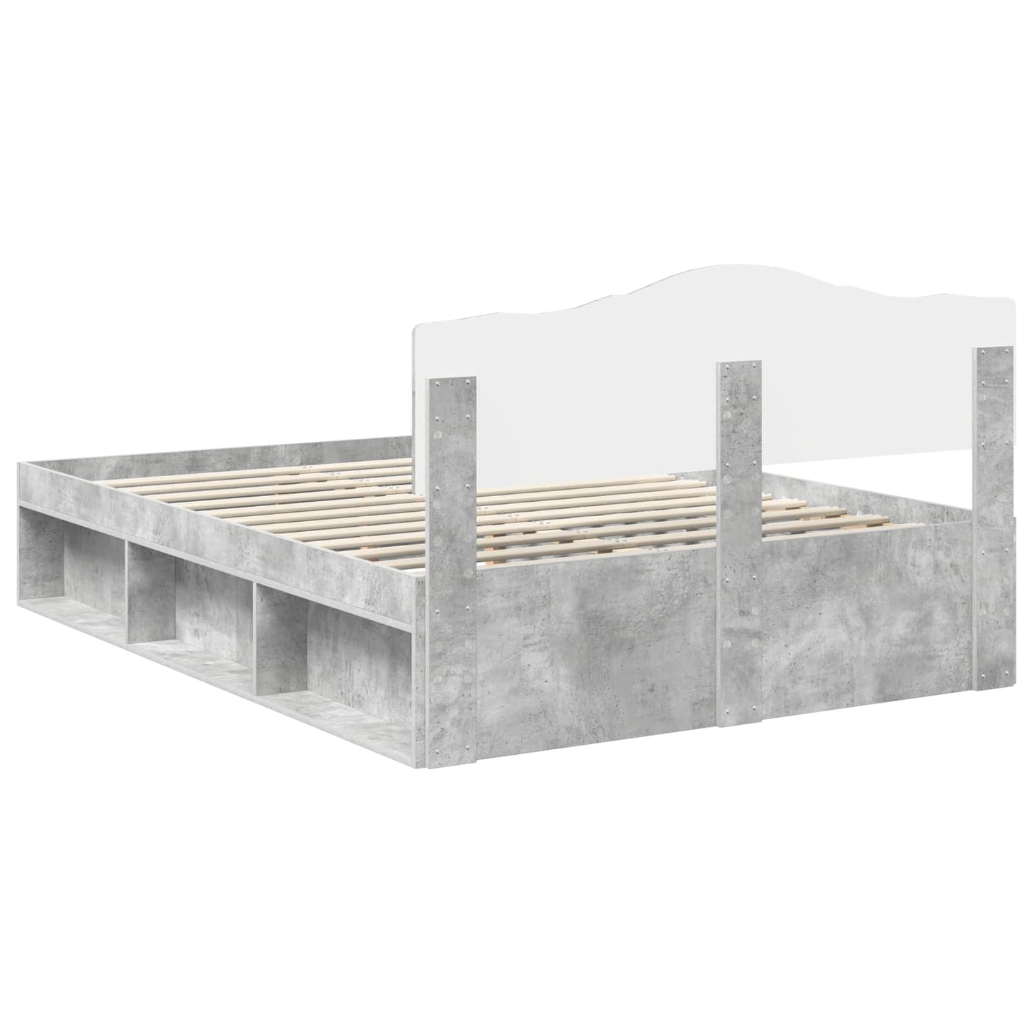 Struttura del letto Calcestruzzo 160 x 200 cm Pino massello | homemem39