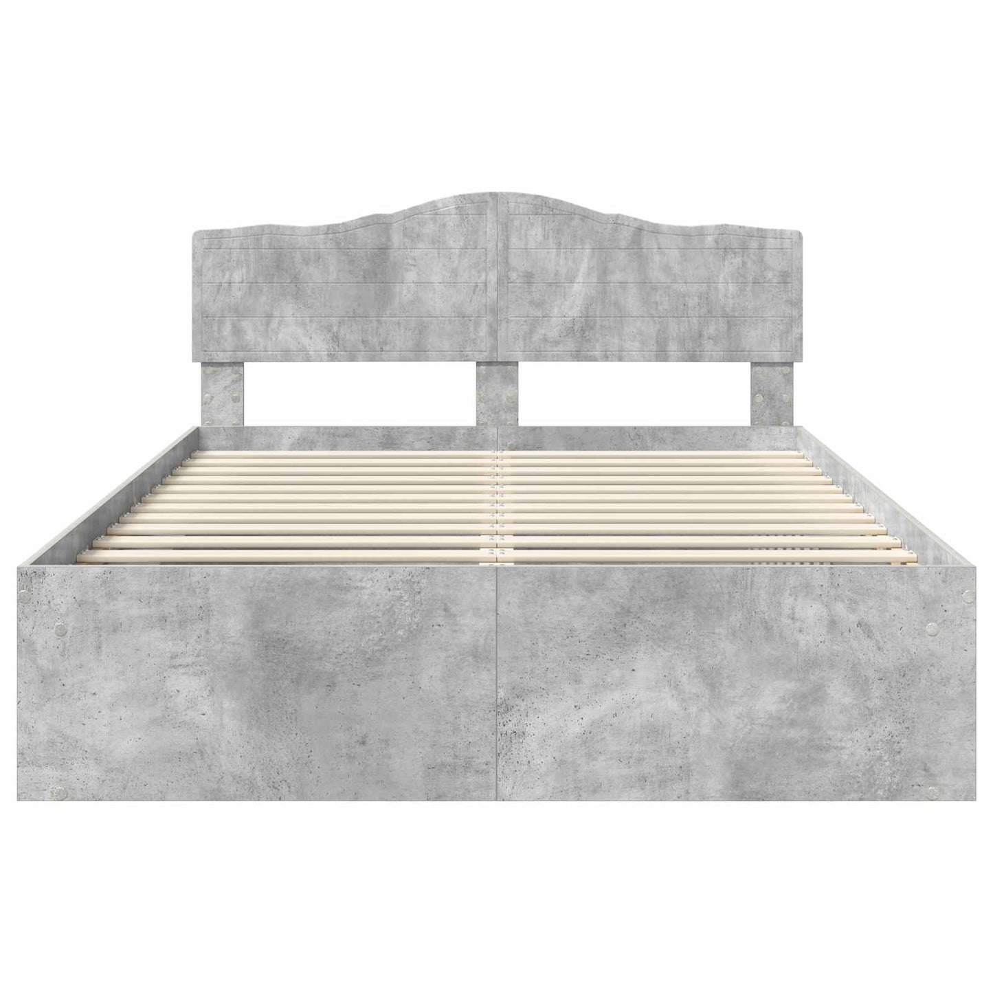 Struttura del letto Calcestruzzo 160 x 200 cm Pino massello | homemem39