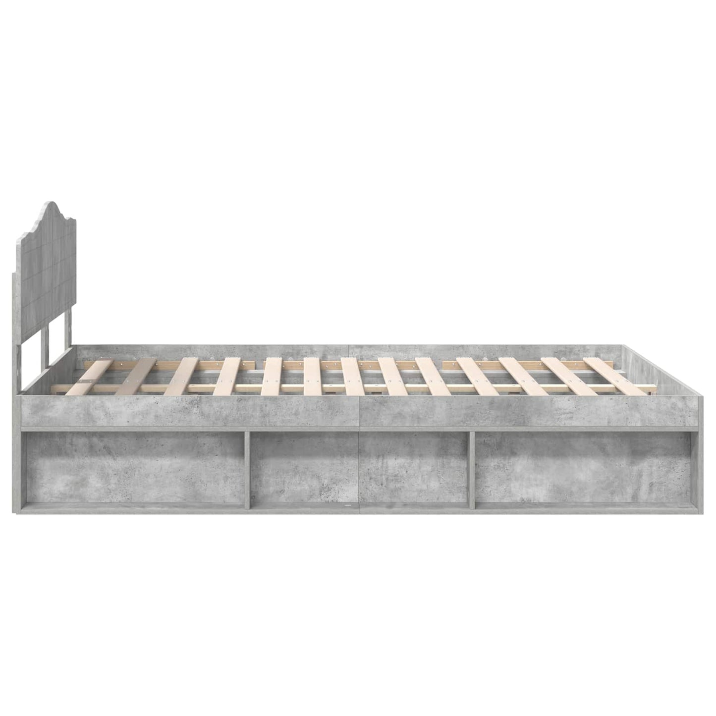 Struttura del letto Calcestruzzo 160 x 200 cm Pino massello | homemem39