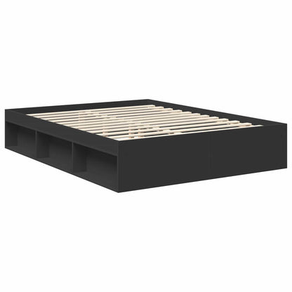 Struttura del letto Nero 150 x 200 cm Pino massello | homemem39