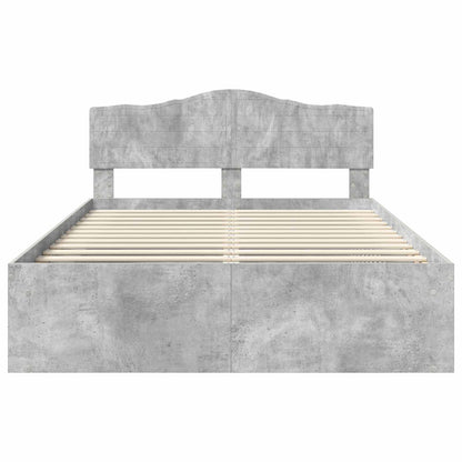 Struttura del letto Grigio Concretè 150 x 200 cm Pino massello | homemem39