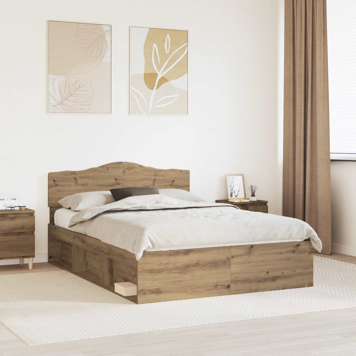 Struttura del letto Rovere Artigianale 150 x 200 cm | homemem39