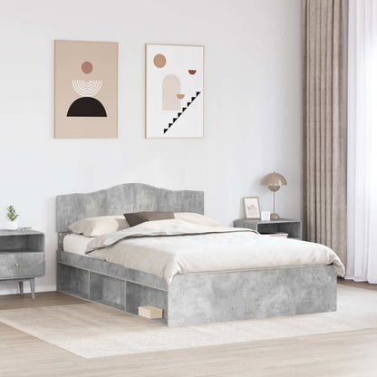 Struttura del letto Calcestruzzo 140 x 200 cm Pino massello | homemem39