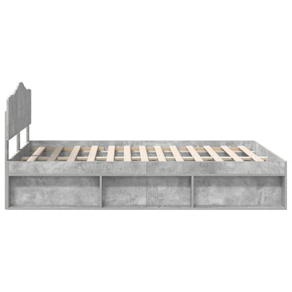 Struttura del letto Calcestruzzo 140 x 200 cm Pino massello | homemem39
