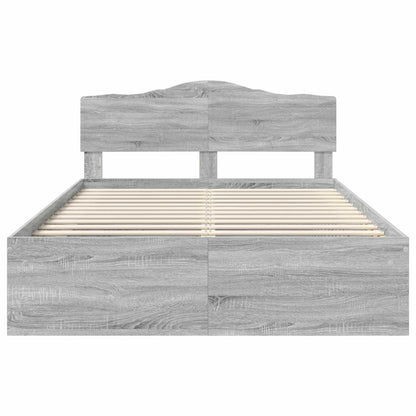 Struttura del letto Grigio Sonoma 140 x 200 cm Pino massello | homemem39