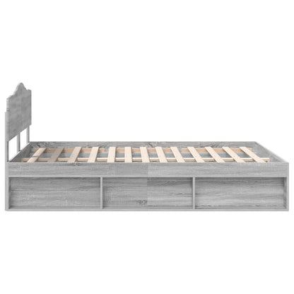 Struttura del letto Grigio Sonoma 140 x 200 cm Pino massello | homemem39