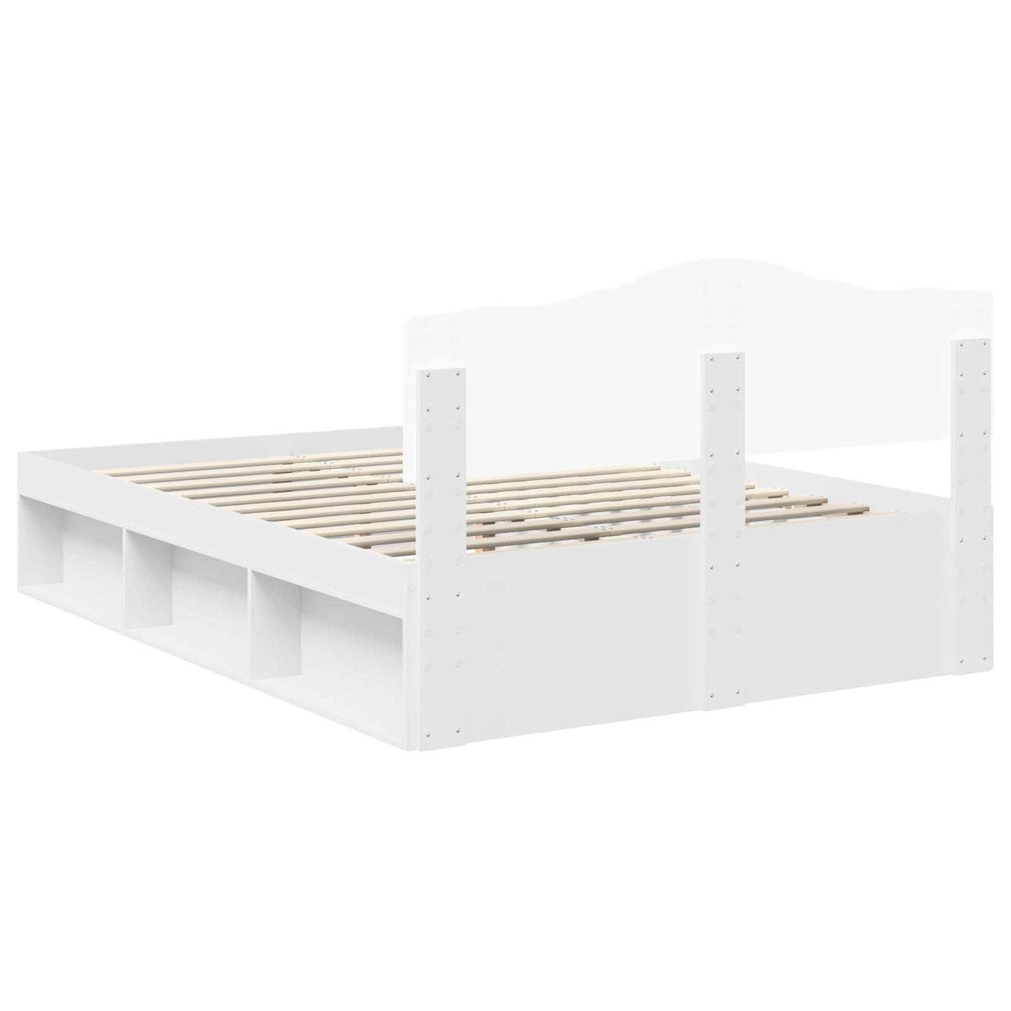 Struttura del letto Bianco 140 x 190 cm Pino massello | homemem39