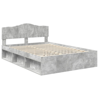 Struttura del letto Calcestruzzo 140 x 190 cm Pino massello | homemem39