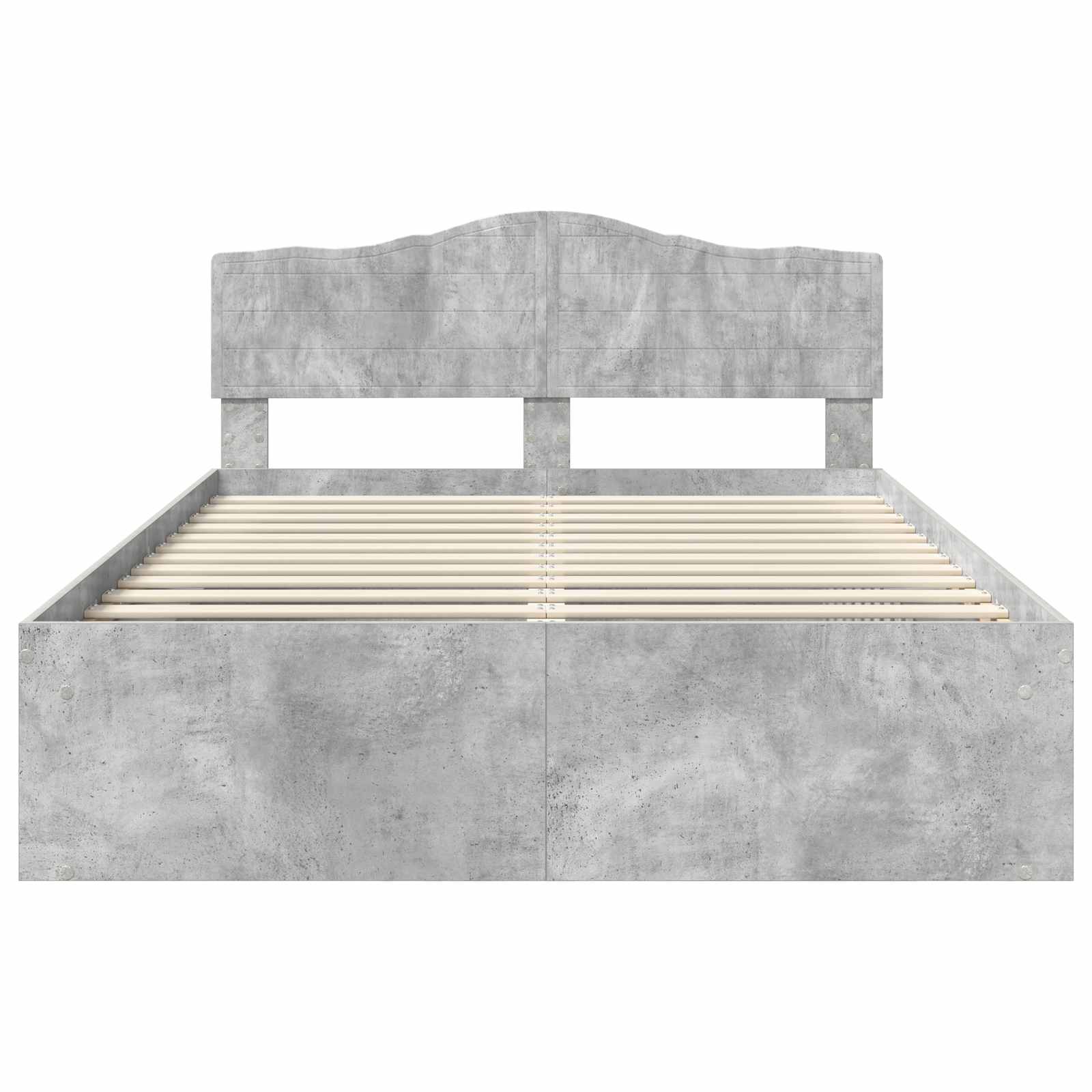 Struttura del letto Calcestruzzo 140 x 190 cm Pino massello | homemem39
