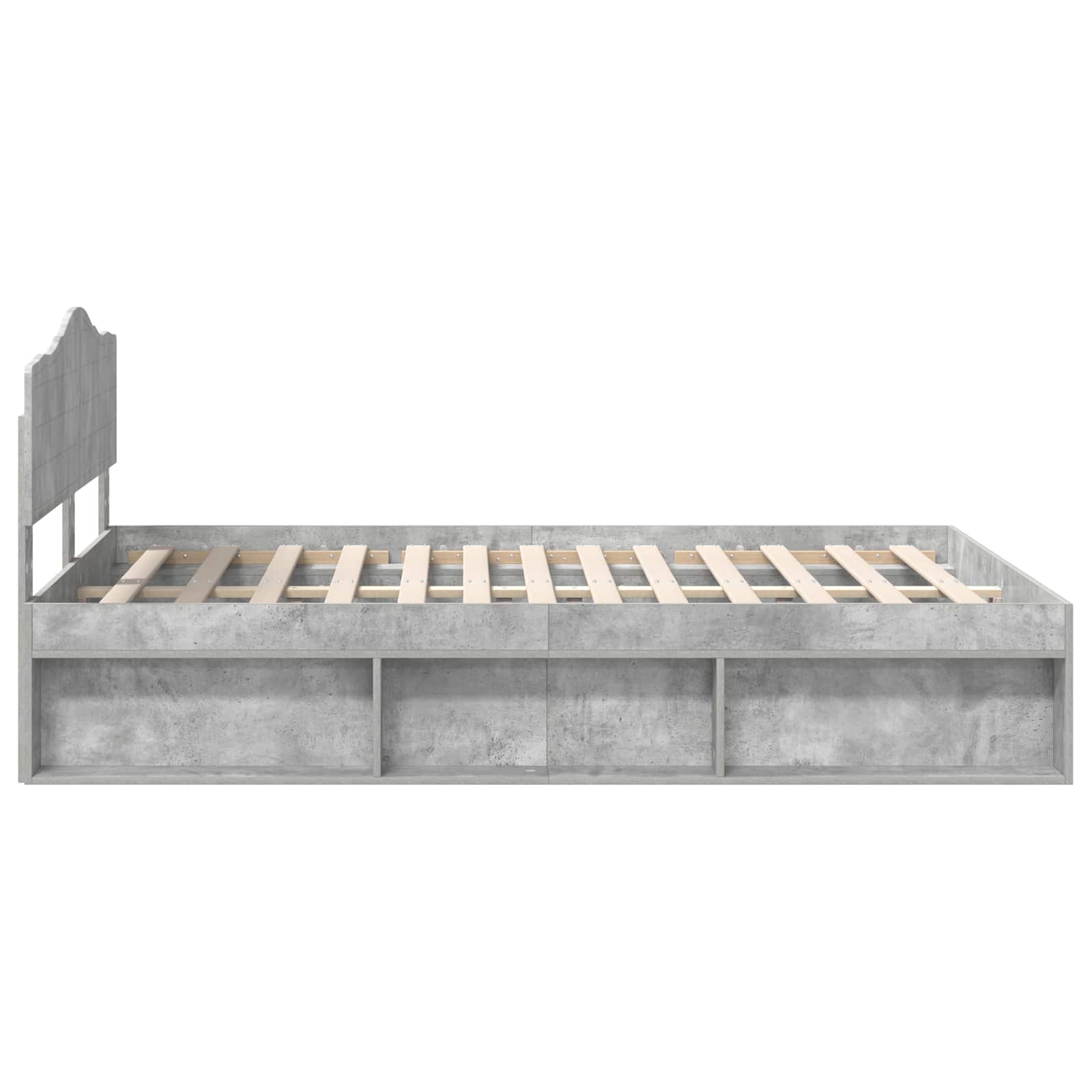 Struttura del letto Calcestruzzo 140 x 190 cm Pino massello | homemem39