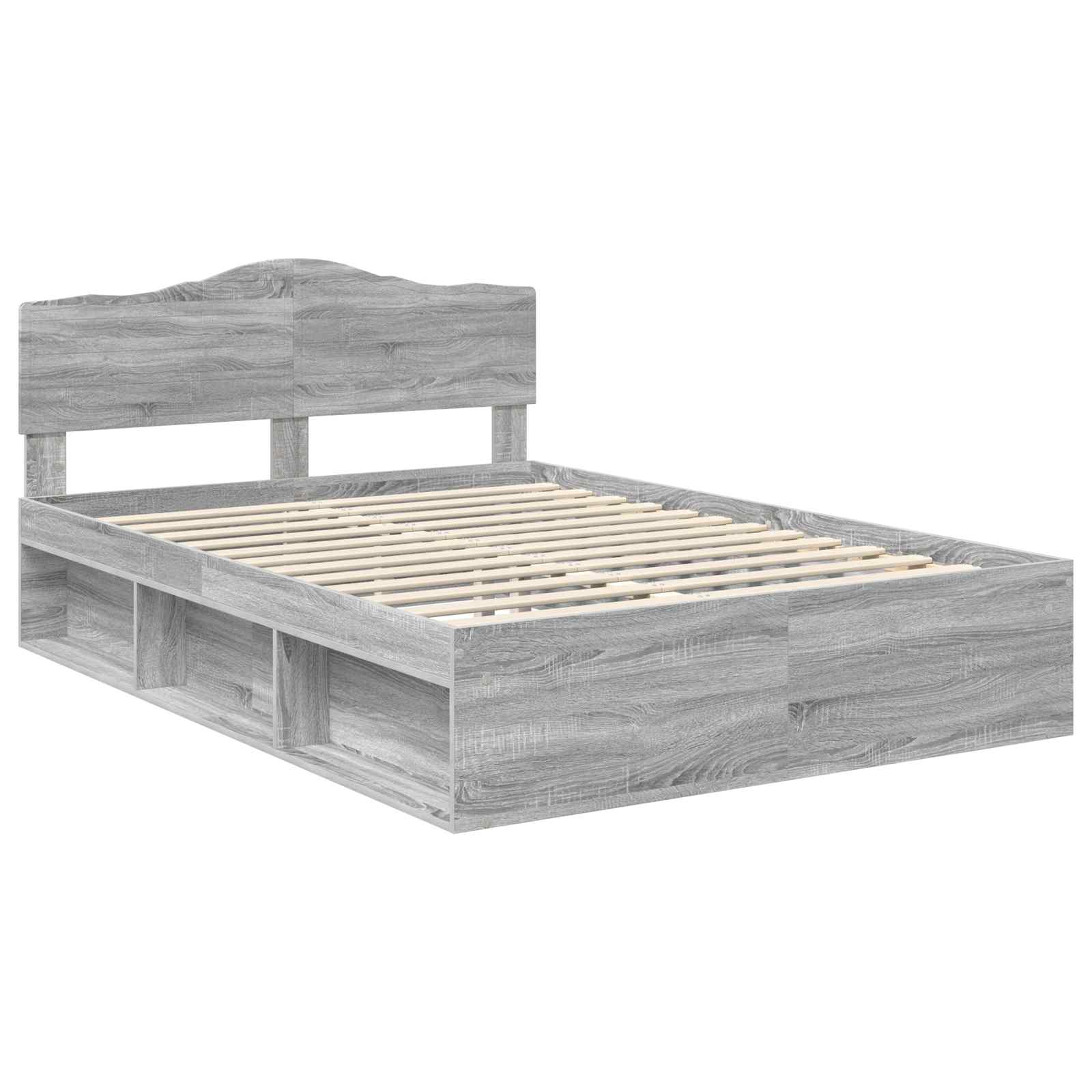 Struttura del letto Grigio Sonoma 140 x 190 cm Pino massello | homemem39