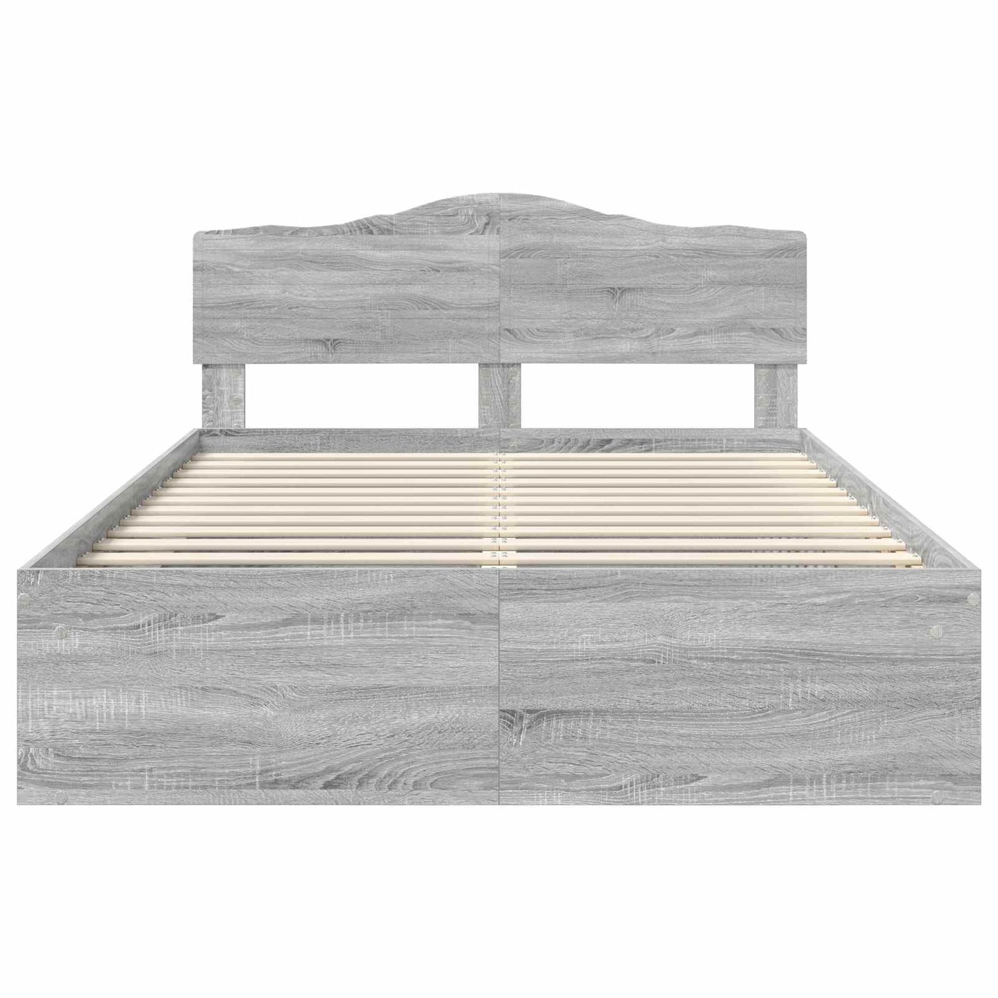 Struttura del letto Grigio Sonoma 140 x 190 cm Pino massello | homemem39
