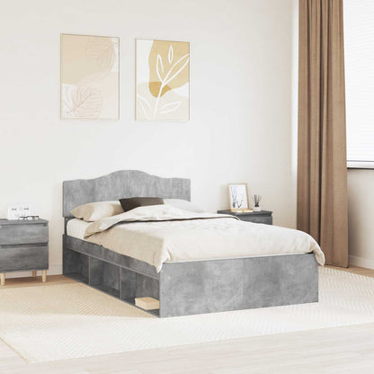 Struttura del letto Grigio Concretè 135 x 190 cm Pino massello | homemem39