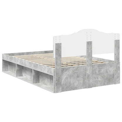 Struttura del letto Grigio Concretè 135 x 190 cm Pino massello | homemem39