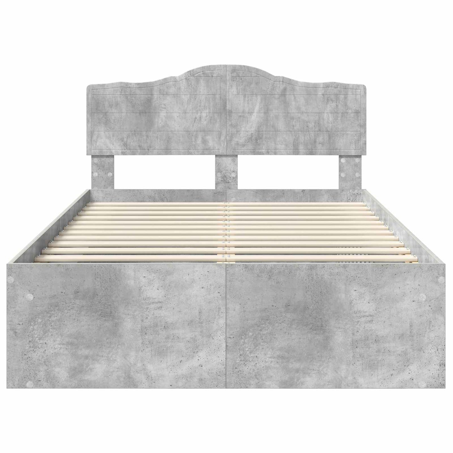 Struttura del letto Grigio Concretè 135 x 190 cm Pino massello | homemem39