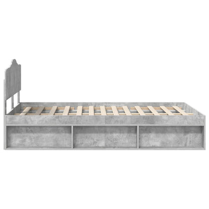 Struttura del letto Grigio Concretè 135 x 190 cm Pino massello | homemem39
