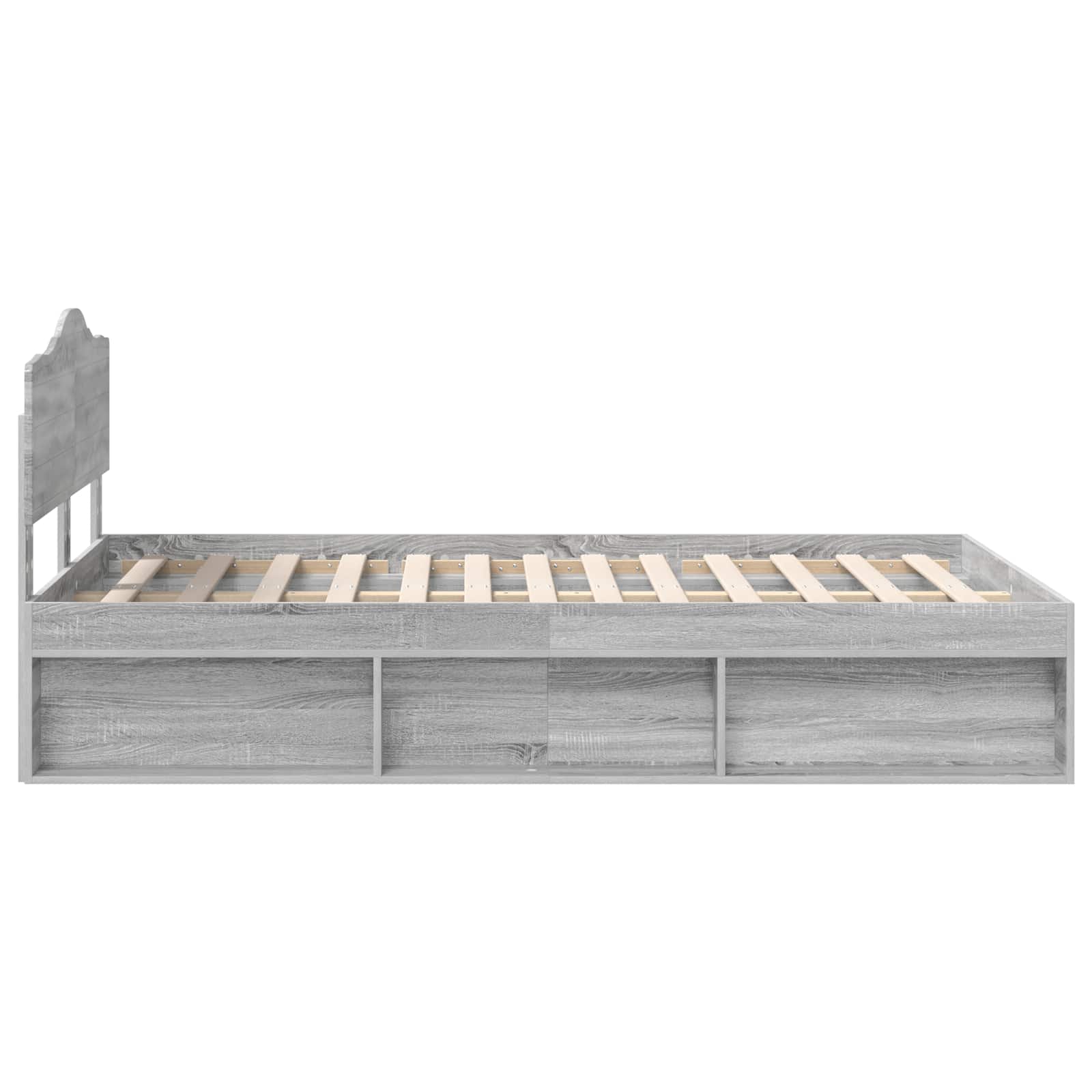 Struttura del letto Grigio Sonoma 135 x 190 cm Pino massello | homemem39