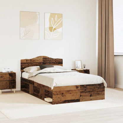 Struttura del letto Legno vecchio 135 x 190 cm Pino massello | homemem39
