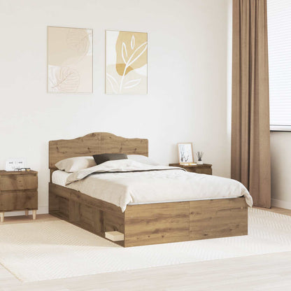 Struttura del letto Rovere Artigianale 135 x 190 cm | homemem39