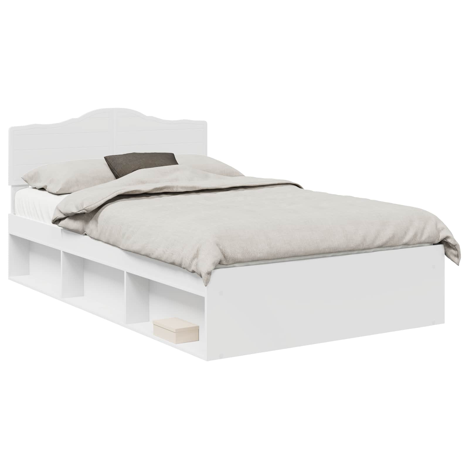 Struttura del letto Bianco 120 x 200 cm Pino massello | homemem39