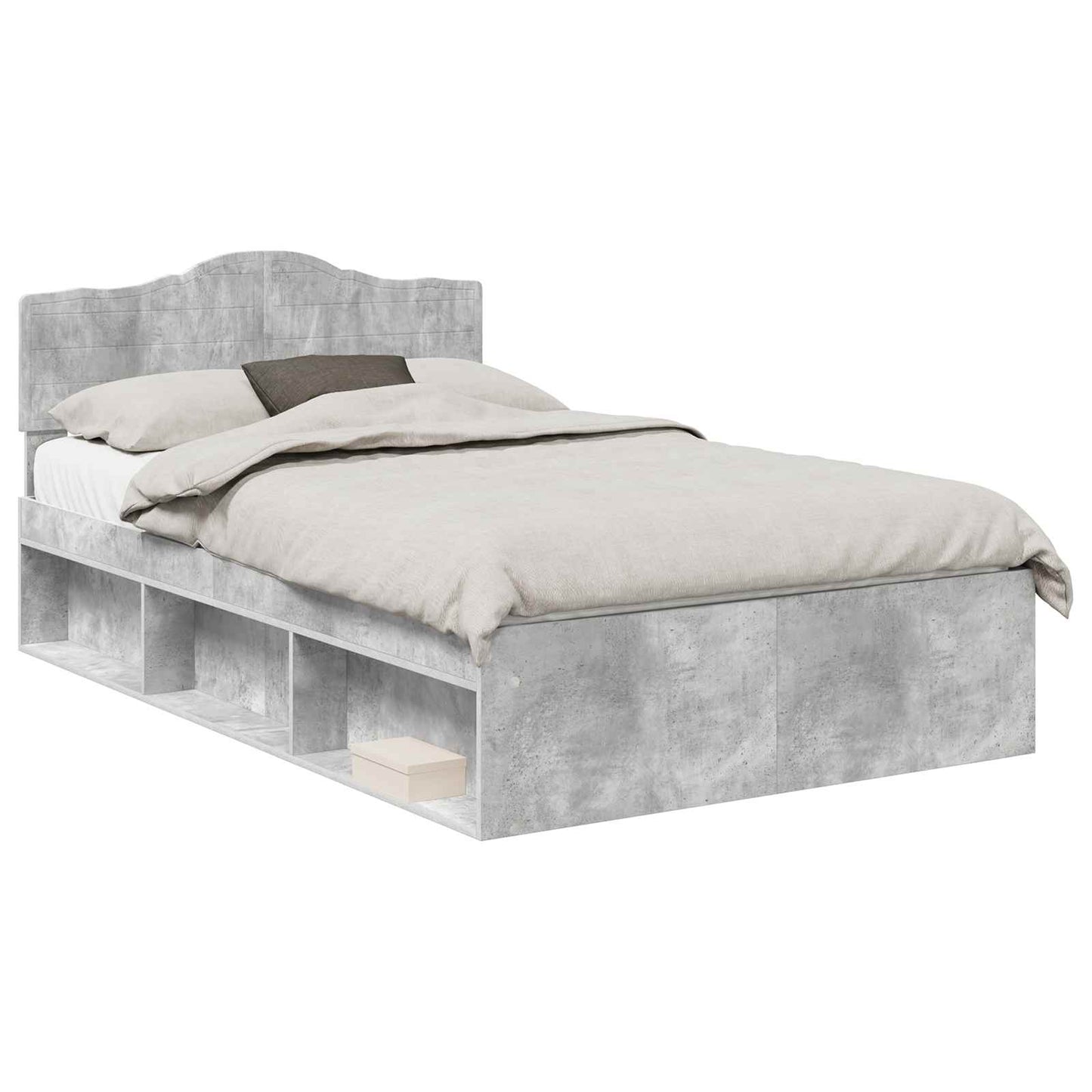 Struttura del letto Calcestruzzo 120 x 200 cm Pino massello | homemem39