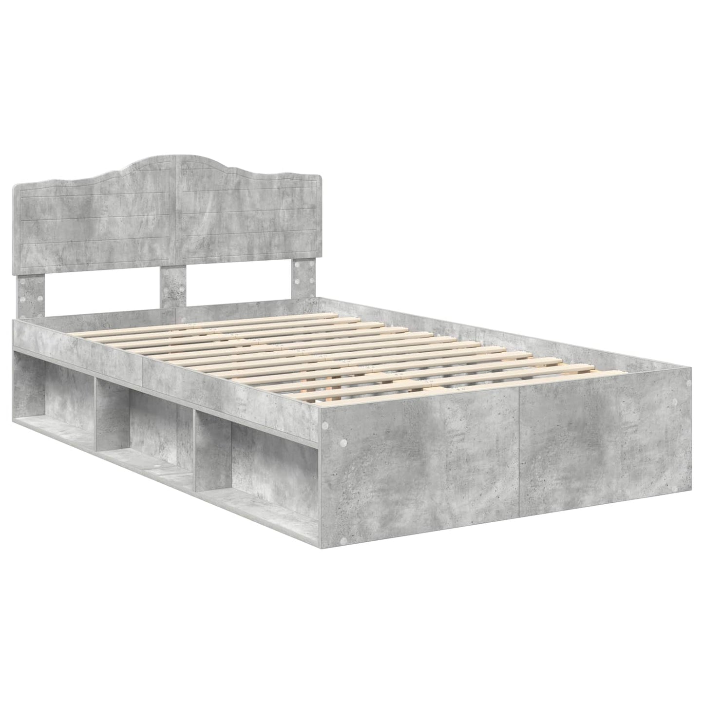 Struttura del letto Calcestruzzo 120 x 200 cm Pino massello | homemem39