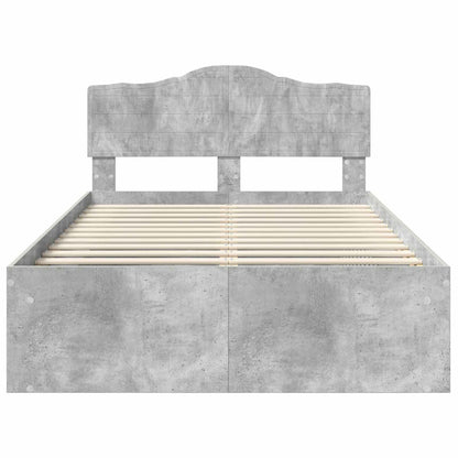 Struttura del letto Calcestruzzo 120 x 200 cm Pino massello | homemem39