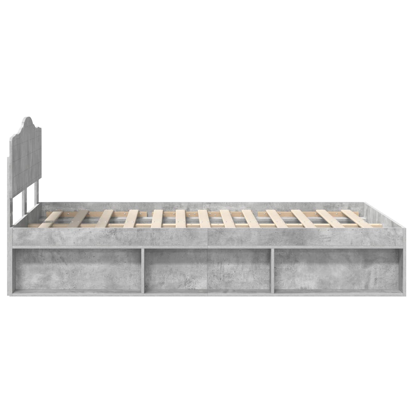 Struttura del letto Calcestruzzo 120 x 200 cm Pino massello | homemem39
