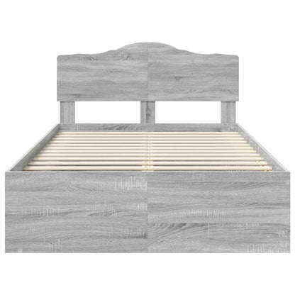 Struttura del letto Grigio Sonoma 120 x 200 cm Pino massello | homemem39