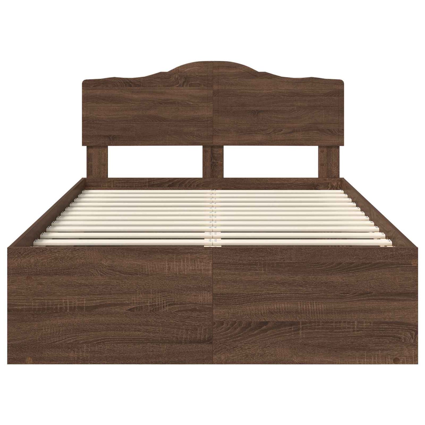 Struttura del letto Rovere Marrone 120 x 200 cm Pino massello | homemem39