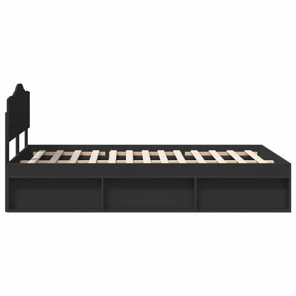 Struttura del letto Nero 120 x 190 cm Pino massello | homemem39