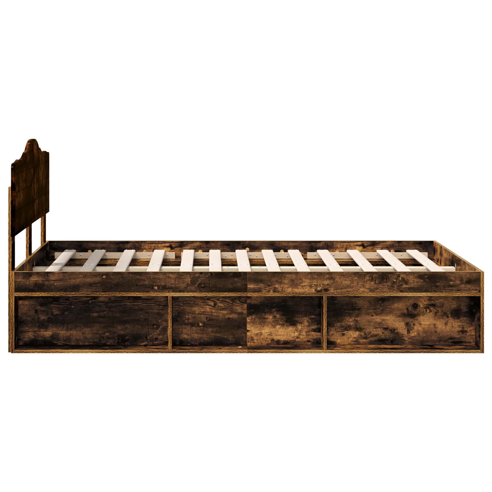 Struttura del letto Rovere fumé 120 x 190 cm Pino massello | homemem39