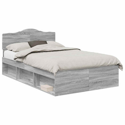Struttura del letto Grigio Sonoma 120 x 190 cm Pino massello | homemem39