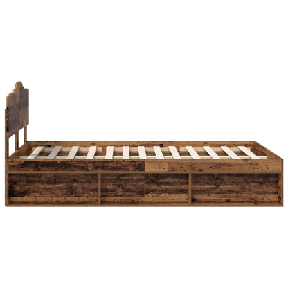 Struttura del letto Legno vecchio 120 x 190 cm Pino massello | homemem39