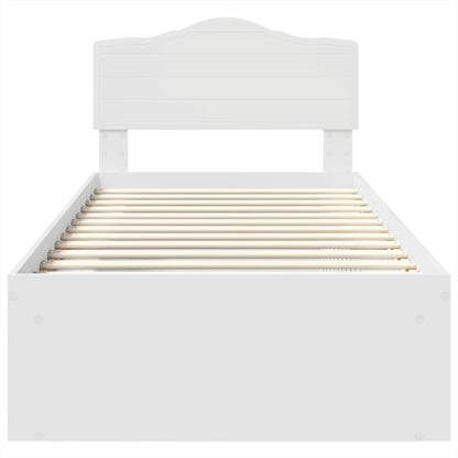 Struttura del letto Bianco 100 x 200 cm Pino massello | homemem39