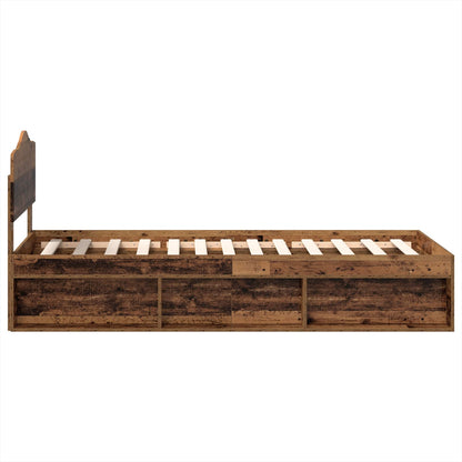 Struttura del letto Legno vecchio 100 x 200 cm Pino massello | homemem39