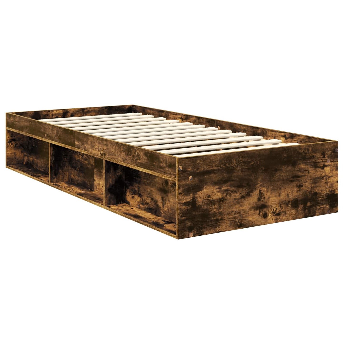 Struttura del letto Rovere fumé 90 x 200 cm Pino massello | homemem39