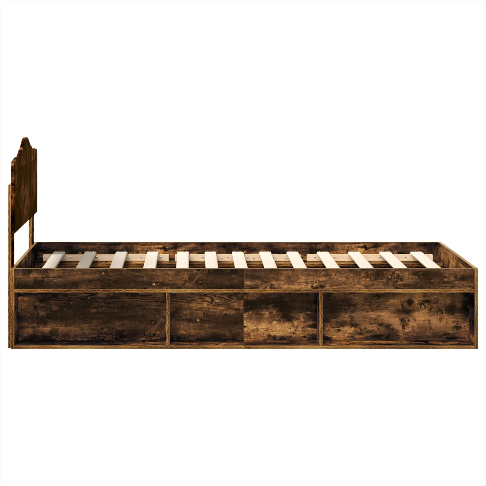 Struttura del letto Rovere fumé 90 x 200 cm Pino massello | homemem39