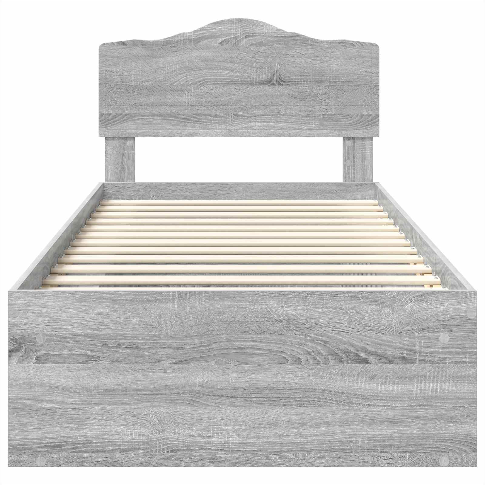 Struttura del letto Grigio Sonoma 90 x 200 cm Pino massello | homemem39