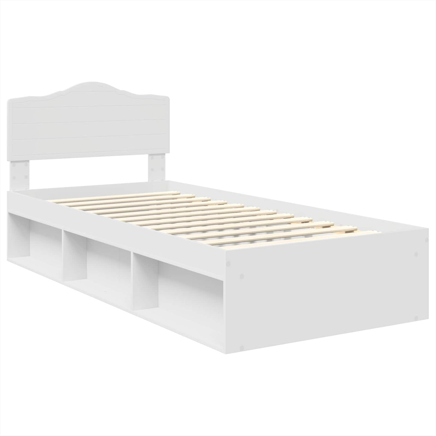 Struttura del letto Bianco 90 x 190 cm Pino massello | homemem39