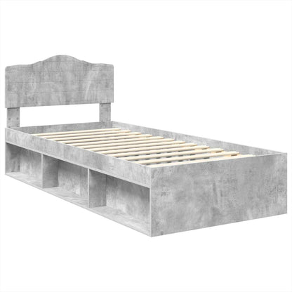 Struttura del letto Grigio Concretè 90 x 190 cm Pino massello | homemem39