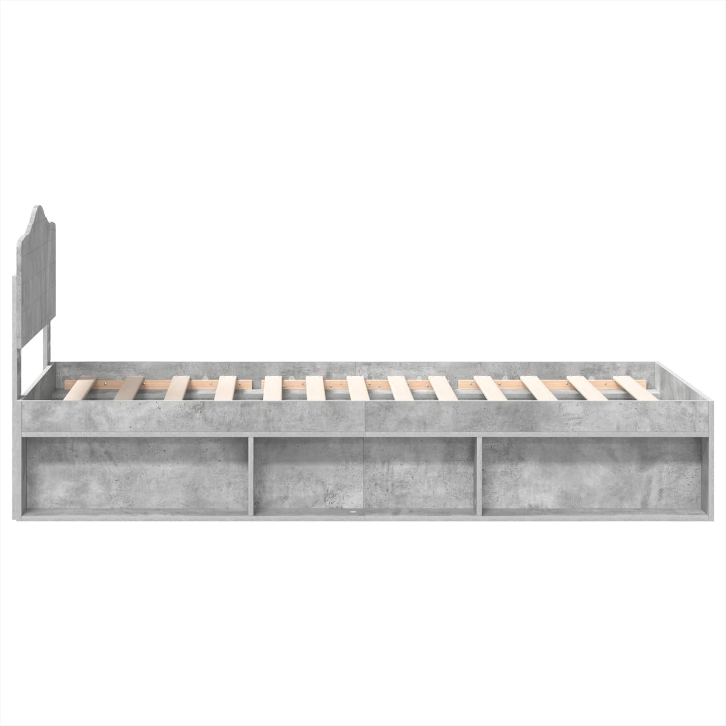 Struttura del letto Grigio Concretè 90 x 190 cm Pino massello | homemem39