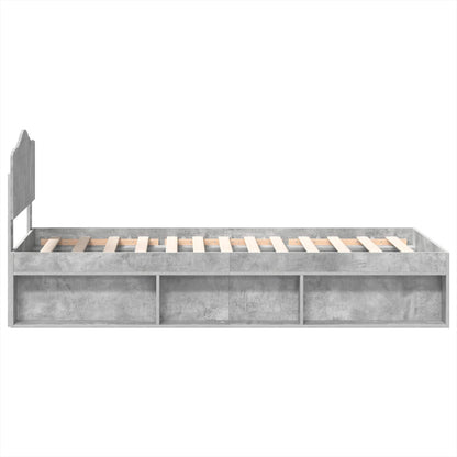 Struttura del letto Grigio Concretè 90 x 190 cm Pino massello | homemem39