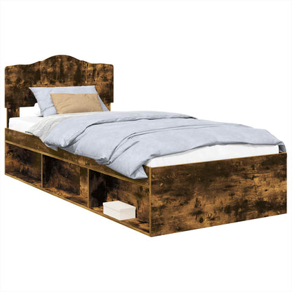 Struttura del letto Rovere fumé 90 x 190 cm Pino massello | homemem39
