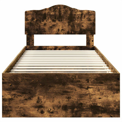Struttura del letto Rovere fumé 90 x 190 cm Pino massello | homemem39
