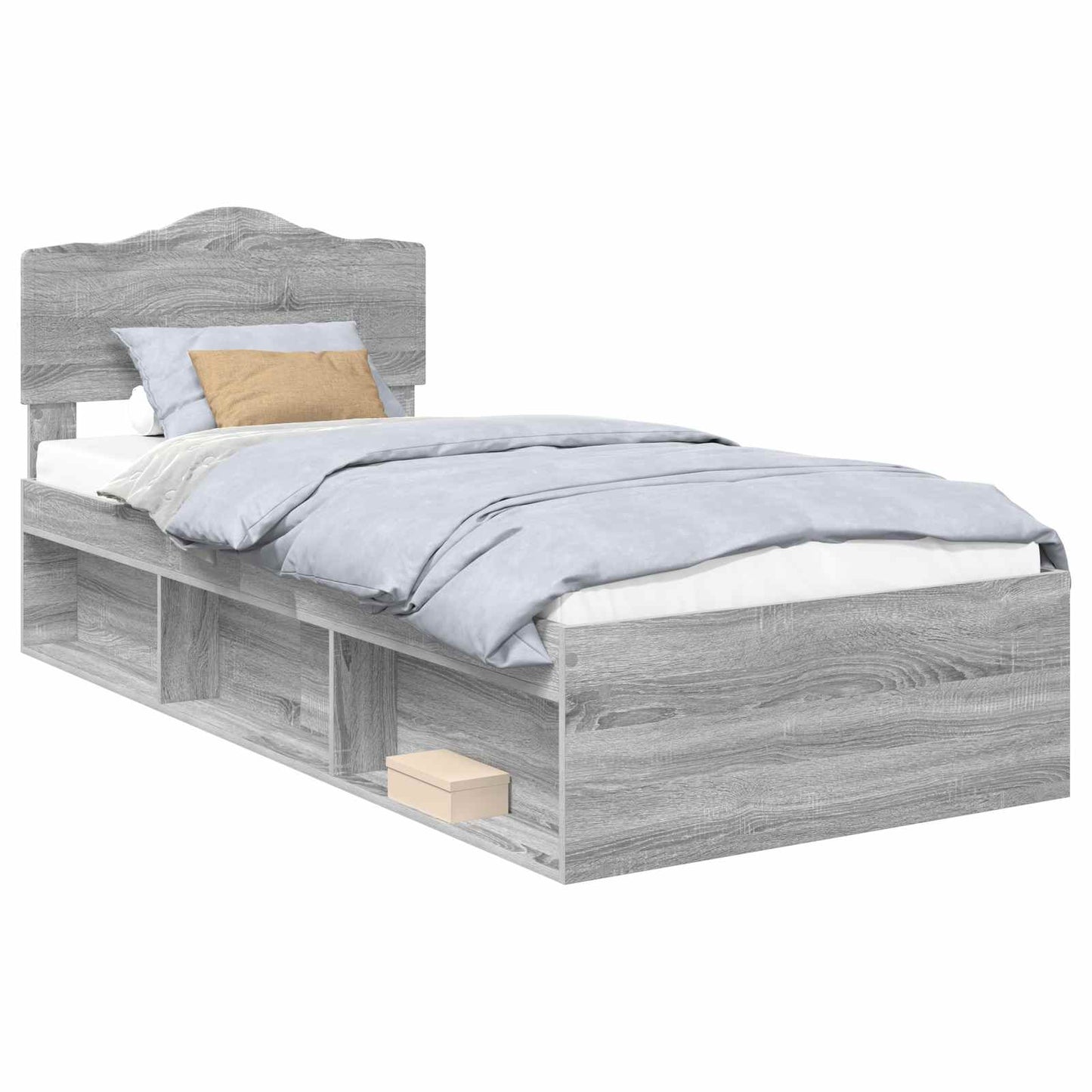 Struttura del letto Grigio Sonoma 90 x 190 cm Pino massello | homemem39
