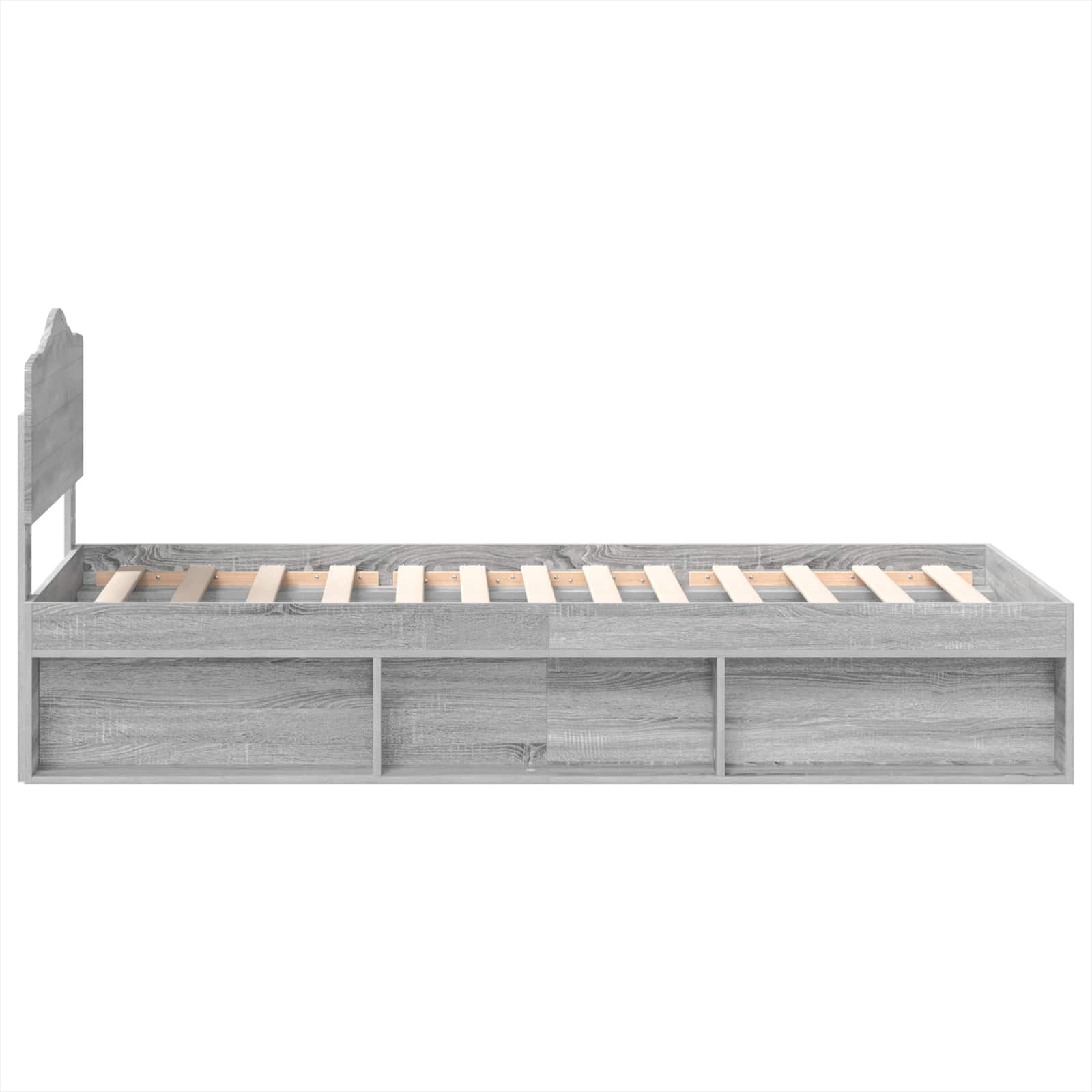 Struttura del letto Grigio Sonoma 90 x 190 cm Pino massello | homemem39