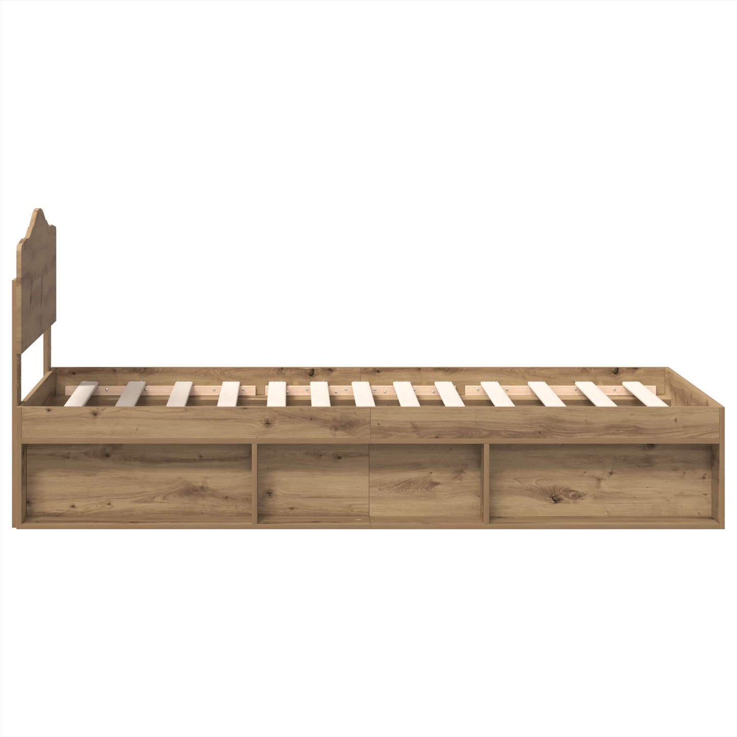 Struttura del letto con testiera Rovere Artigianale 90 x 190 cm | homemem39