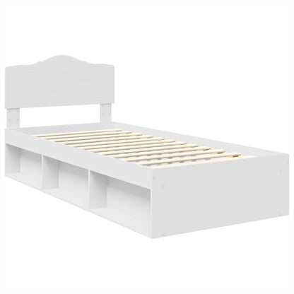 Struttura del letto Bianco 75 x 190 cm Pino massello | homemem39